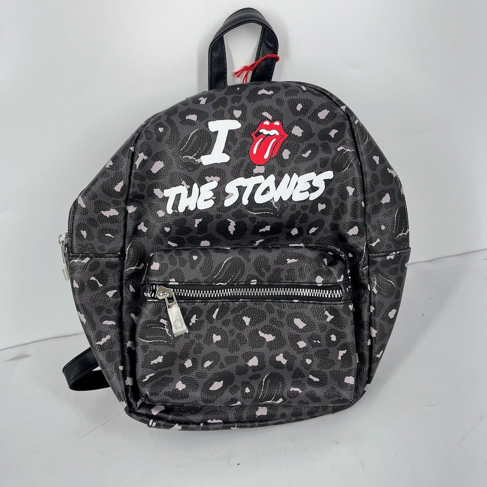 The Rolling Stones Mini Backpack Grey Leopard Print‎ Bravado BKP6088RS-BIHS NEW